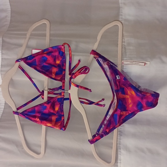 Wicked Weasel Bikini. Small. Purple, Pink, Orange & Red Tie Dye Pattern. NWT. - Picture 8 of 8